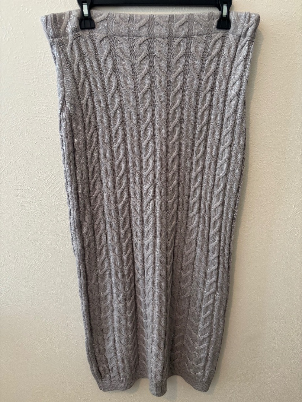 Vince Camuto Ivory Bone Sweater Woven Skirt - Size L